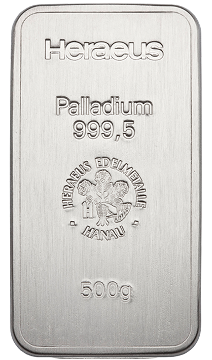 500g Palladiumbarren