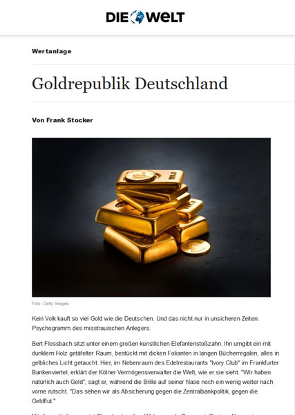 Zlatá republika Nemecko - žiaden národ nenakupuje tak veľa zlata ako Nemci. A to nielen v neistých časoch. Psychologický obraz nedôverčivého investora